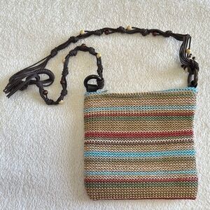 Sun 'N' Sand Accessories Portola Stripe Woven Crossbody Bag
